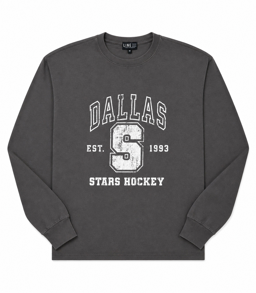 PHOTO OF DALLAS STARS LINE CHANGE WOMENS ESTABLISHED LONG SLEEVE TEE - FRONT VIEW
