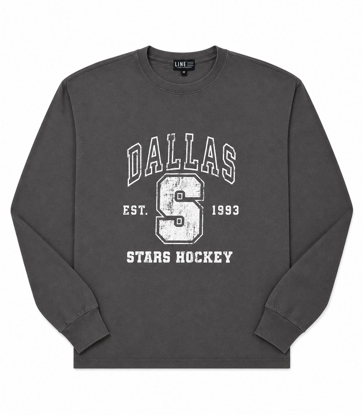 PHOTO OF DALLAS STARS LINE CHANGE WOMENS ESTABLISHED LONG SLEEVE TEE - FRONT VIEW