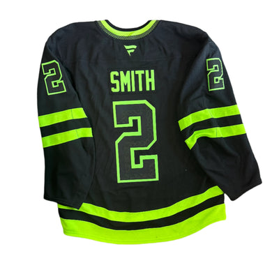 Photo of Dallas Stars #2 Brendan Smith Blackout Team Issued Jersey - Back View