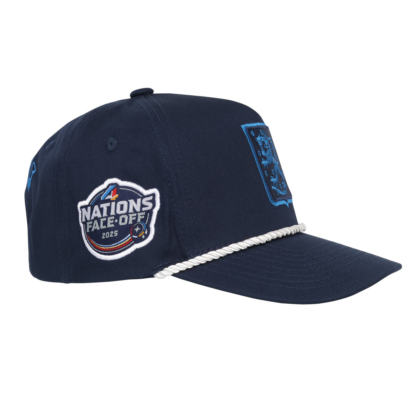 OUTERSTUFF YOUTH 4 NATIONS FINLAND SNAPBACK CAP - RIGHT SIDE VIEW