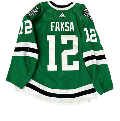 PHOTO OF BACK OF FAKSA GAME USED HOME JERSEY