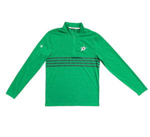 Photo of Men's Levelwear Quarter Zip Pullover in Green - Front View