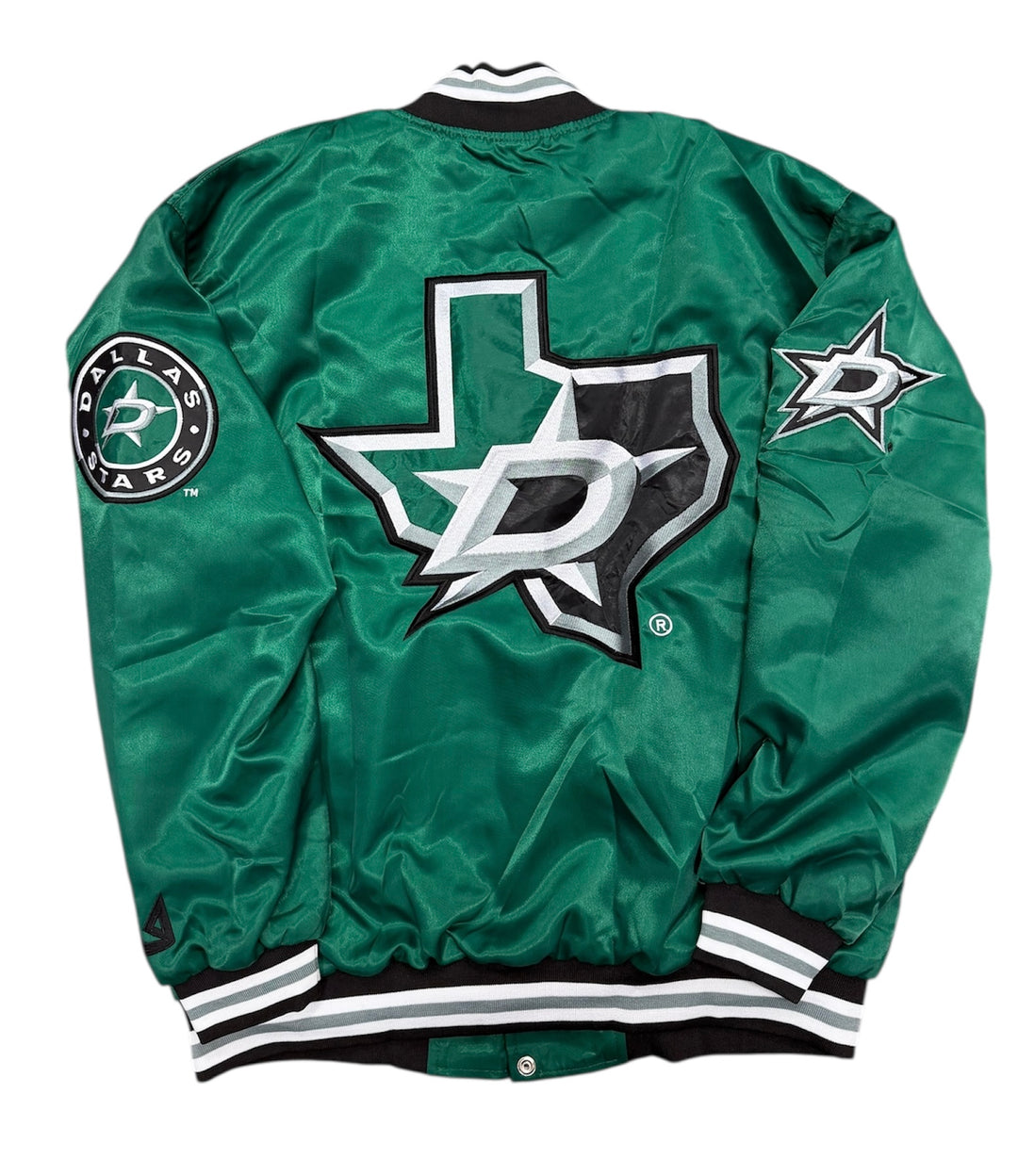 DALLAS STARS X YK1K SATIN VARSITY JACKET -  back view 