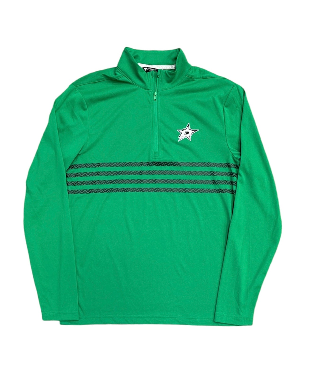 Photo of Men's Levelwear Quarter Zip Pullover in Green - Front View