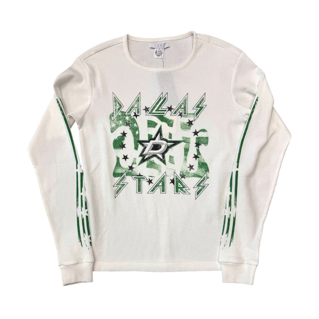 DALLAS STARS GRAPHIC WAFFLE LONG SLEEVE TEE - FRONT VIEW