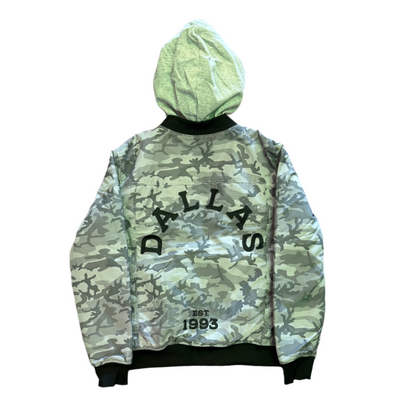 Photo of Dallas Stars Wild Collective Camo Hooded Bomber - Back View