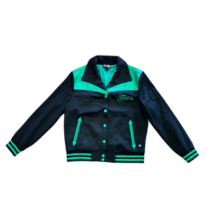 Photo of Dallas Stars Wild Collective Women's Suede Bomber - Front View