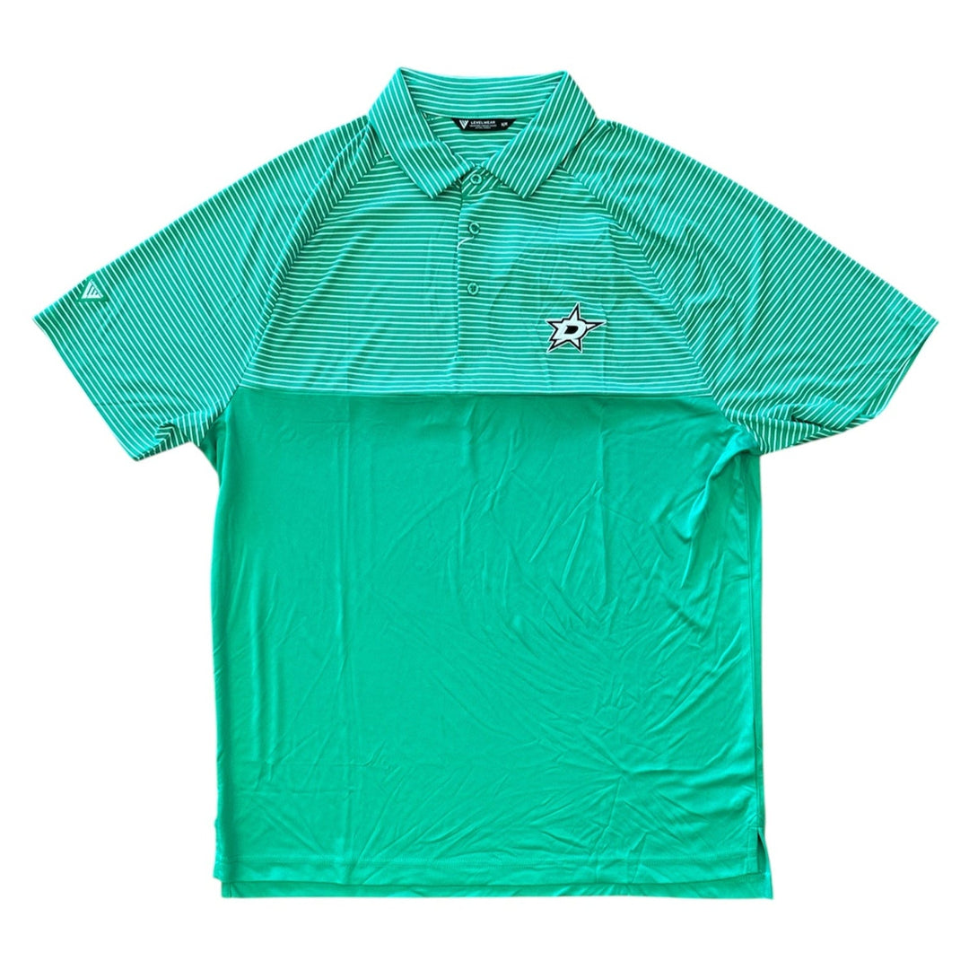 Photo of Dallas Stars Levelwear Stripes Insignia Polo - Front View