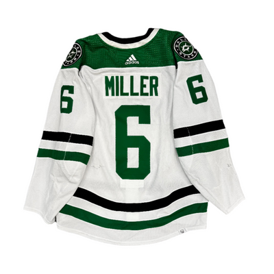 Photo of Dallas Stars Game Worn #6 Miller Away Jersey - Back View