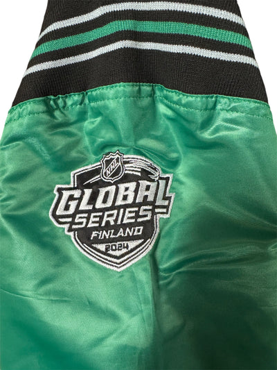 DALLAS STARS STARTER GLOBAL SERIES SATIN VARSITY JACKET - patch view 