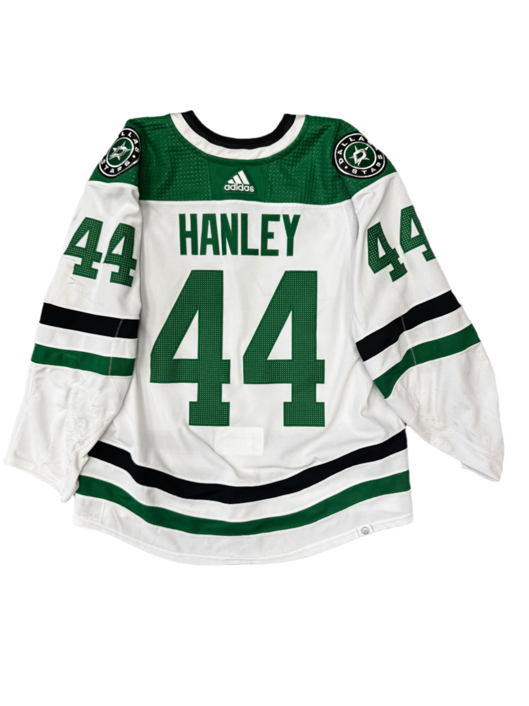 Photo of Dallas Stars Game Worn Away Joel Hanley Jersey - Back View