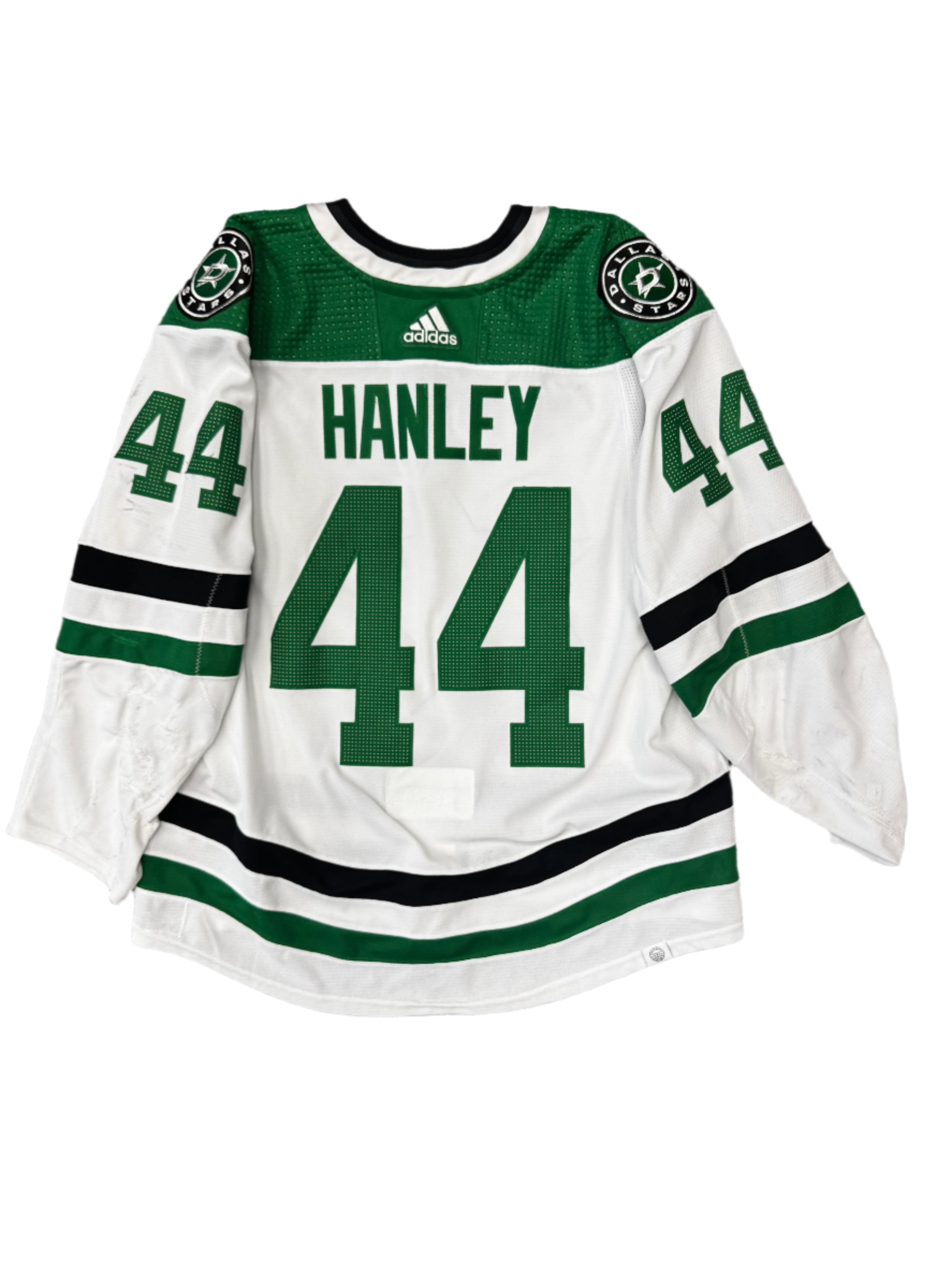 Photo of Dallas Stars Game Worn Away Joel Hanley Jersey - Back View