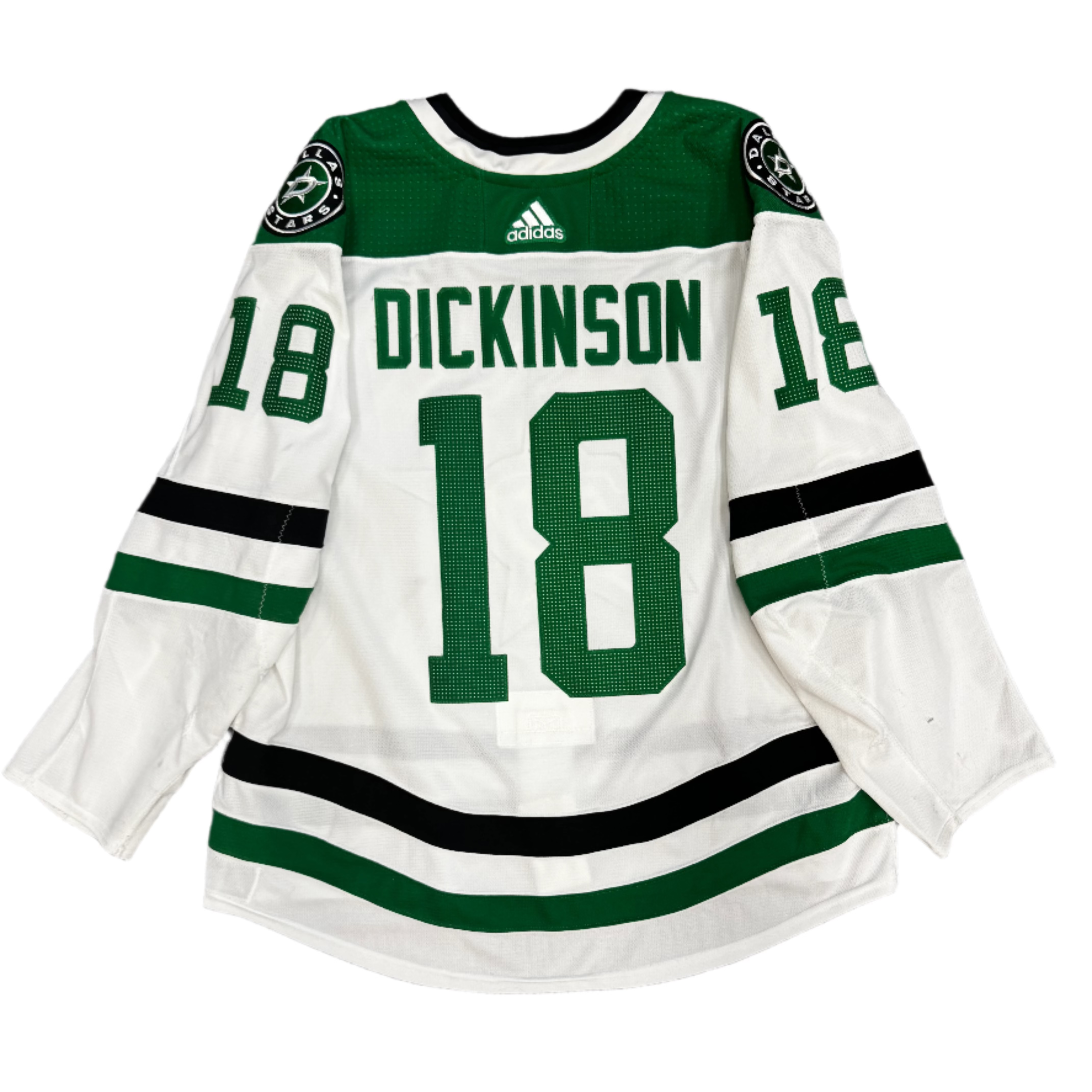 Photo of Dallas Stars #18 Dickinson Away Game Worn Jersey - Back View