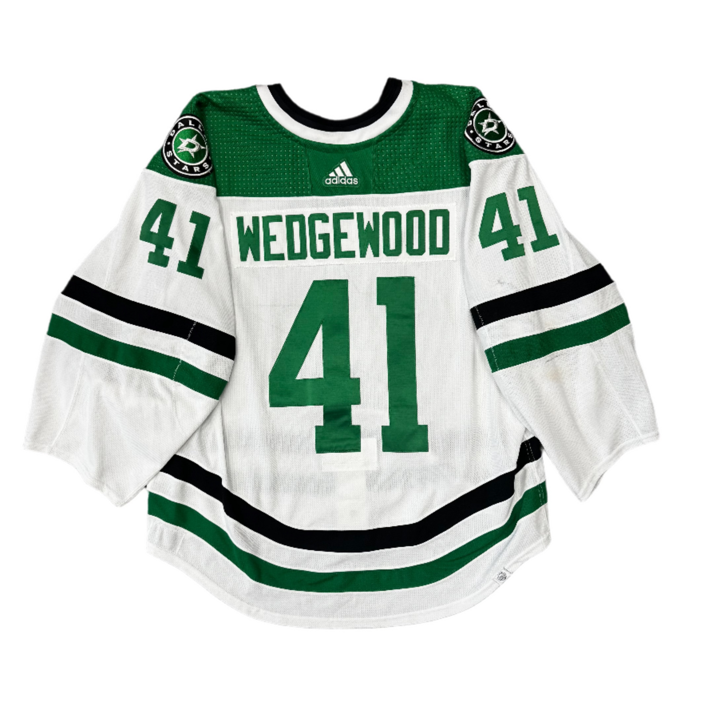 Photo of Dallas Stars #41 Wedgewood Away Game Worn jersey - Back View