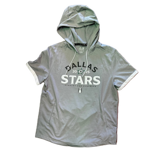 Photo of Dallas Stars Locker Room Short Sleeve Hoody in Grey - Front View