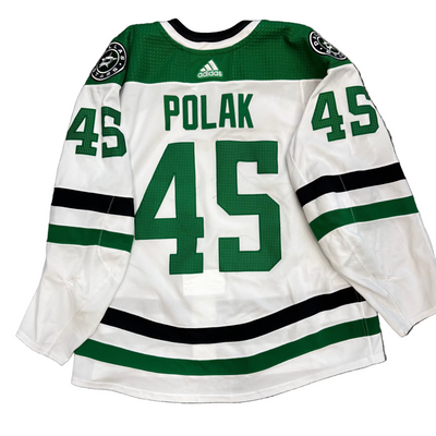 Photo of Dallas Stars Roman Polak Game Worn Away Jersey - Back View