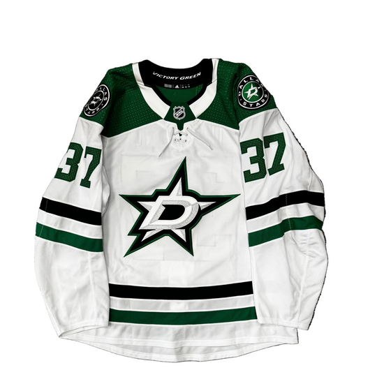 Photo of Dallas Stars Justin Dowling Game Worn Away Jersey - Front View