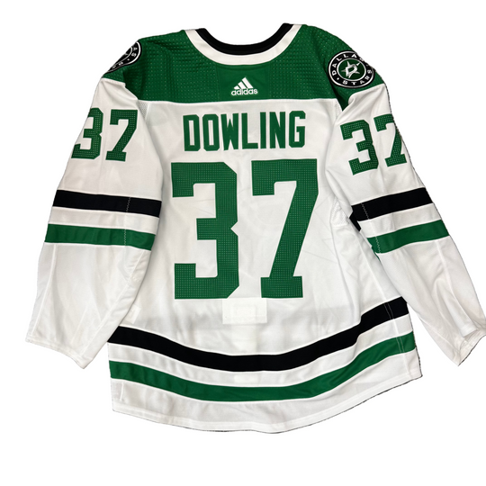 Photo of Dallas Stars Justin Dowling Game Worn Away Jersey - Back View