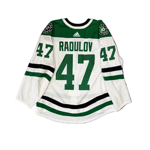 Alexander Radulov Game Worn Away Jersey - Back View