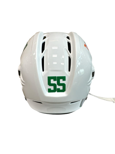 Photo of Dallas Stars #55 Away Game Worn Helmet - Back View