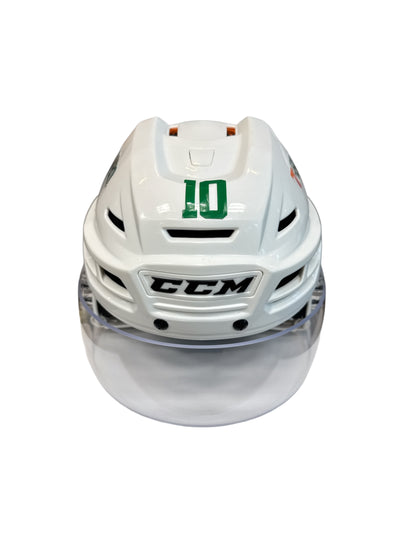 Photo of Dallas Stars #10 Game Worn Away Helmet - Front View