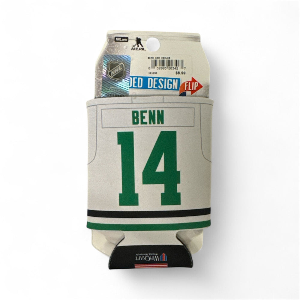 Koozie with 'Benn 14' design on a white background