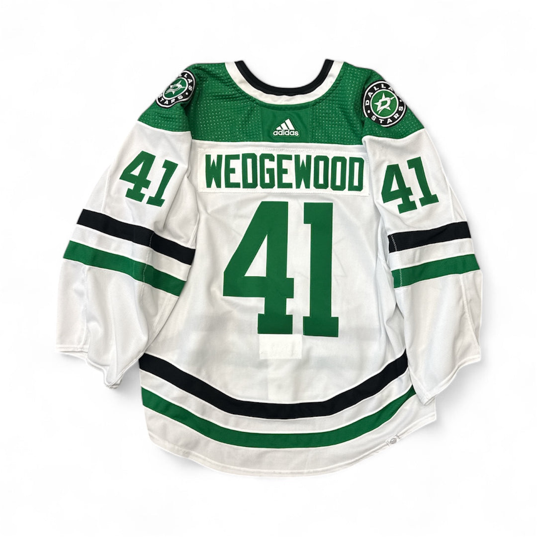 Photo of Dallas Stars Away Set 1 Scott Wedgewood Game Worn Jersey - Back View 