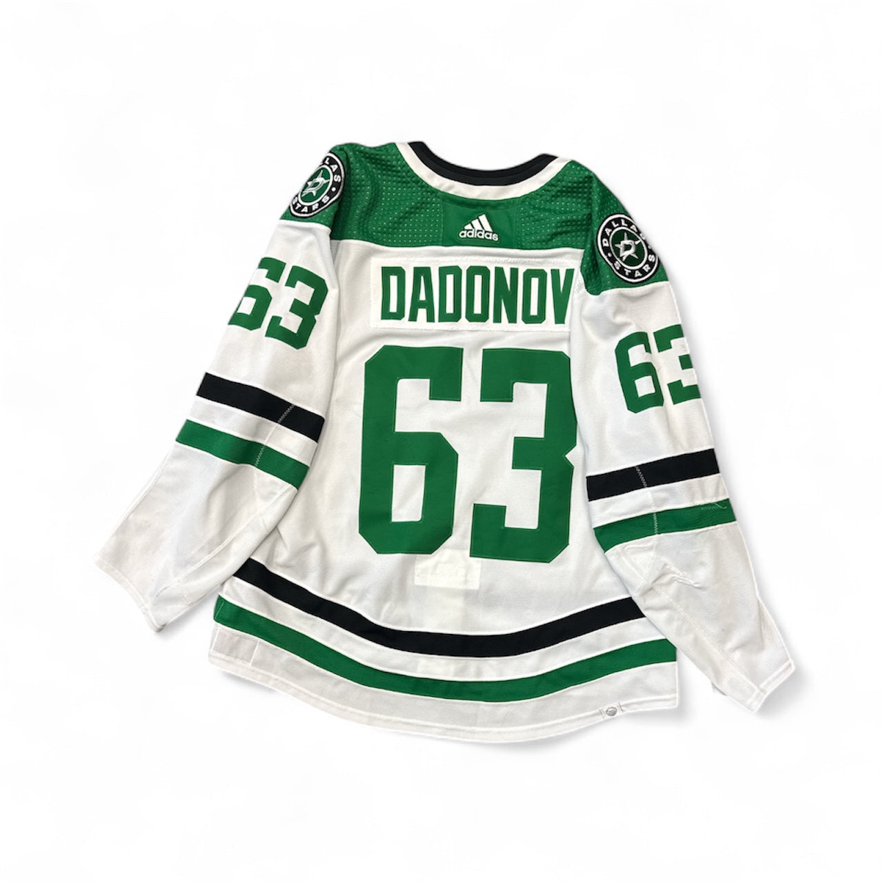Photo of Dallas Stars Away Set 1 Evgenii Dadonov Game Worn Jersey - Back View