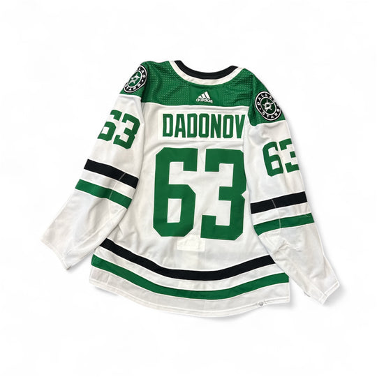 Photo of Dallas Stars Away Set 1 Evgenii Dadonov Game Worn Jersey - Back View