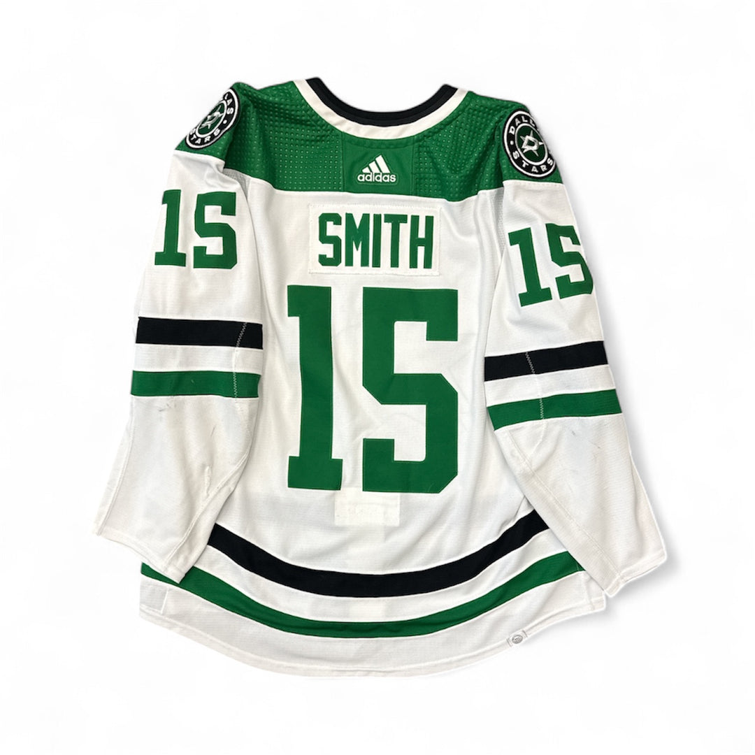 Photo of Dallas Stars Away Set 1 Craig Smith Game Worn Jersey - Back View