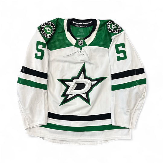 Photo of Dallas Stars Away Set 1 Nils Lundkvist Game Worn Jersey - Front View