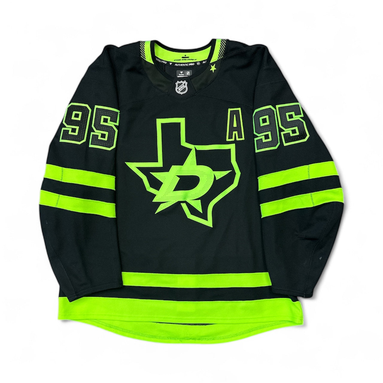 Photo of Dallas Stars Matt Duchene Game Worn Blackout Jersey - Front View