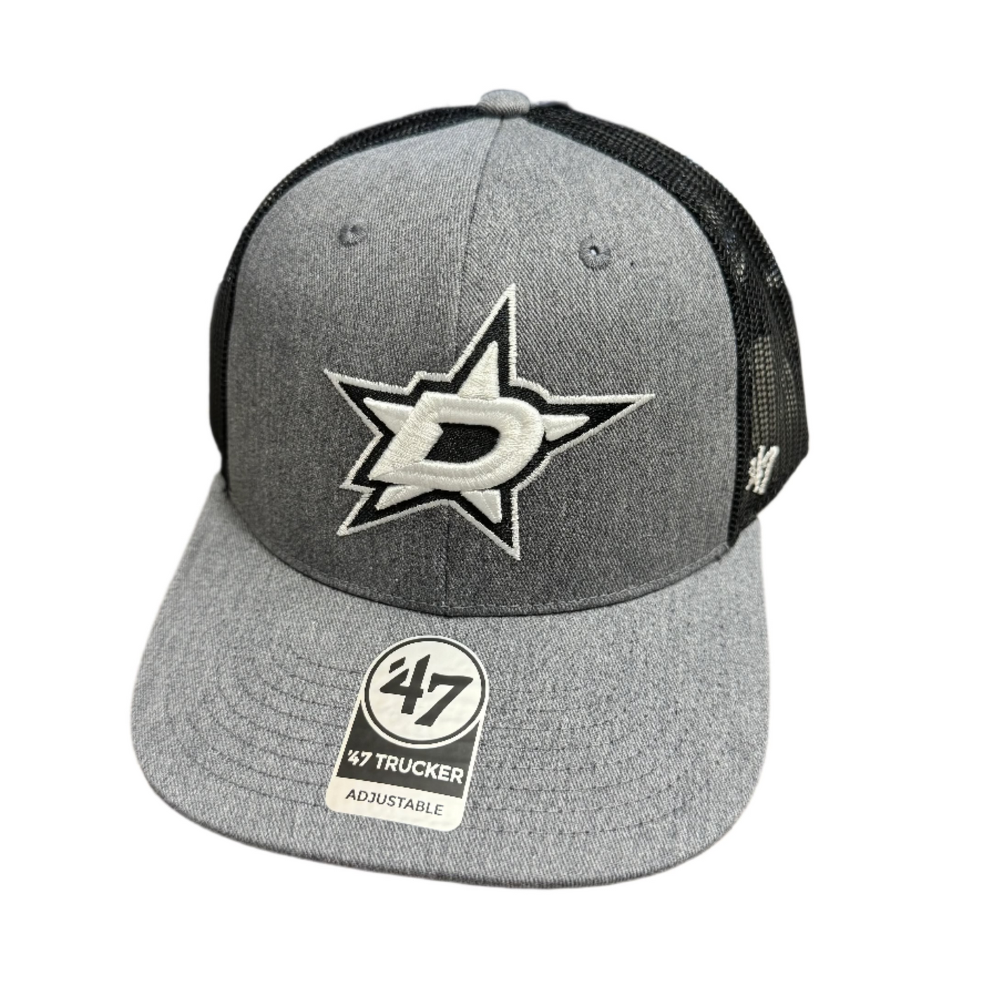 Photo of Dallas Stars Gray Trucker Cap - Front View