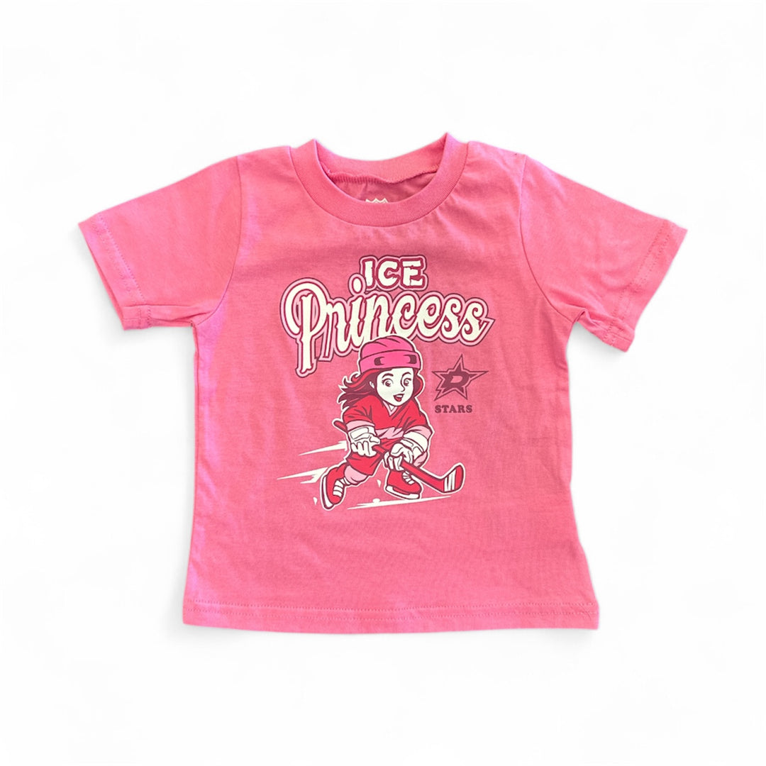 Pink t-shirt with 'Ice Princess' graphic on a white background
