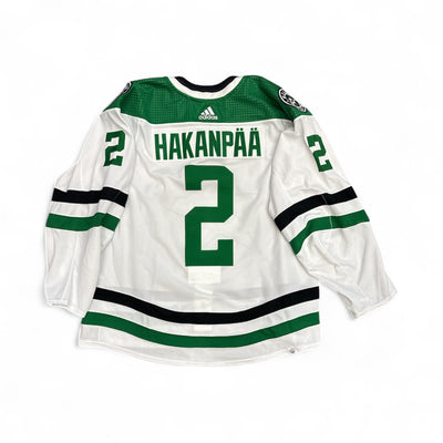 Photo of Dallas Stars #2 Hakanpaa Game Worn Jersey Away White - Back View