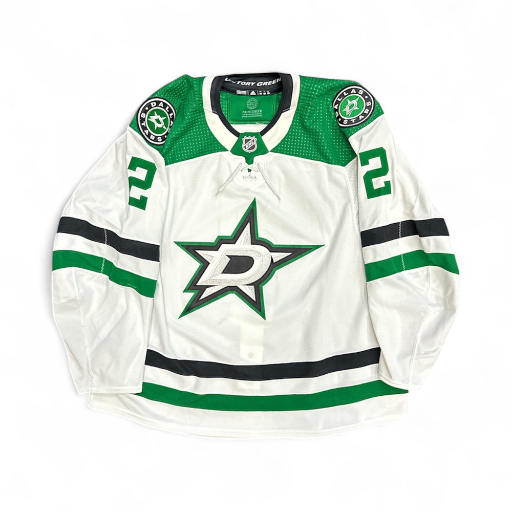 Photo of Dallas Stars #2 Hakanpaa Game Worn Jersey Away White - Front View
