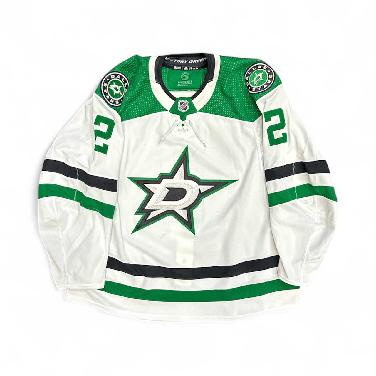 Photo of Dallas Stars #2 Hakanpaa Game Worn Jersey Away White - Front View