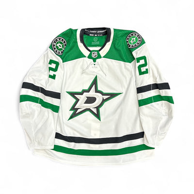 Photo of Dallas Stars #2 Hakanpaa Game Worn Jersey Away White - Front View