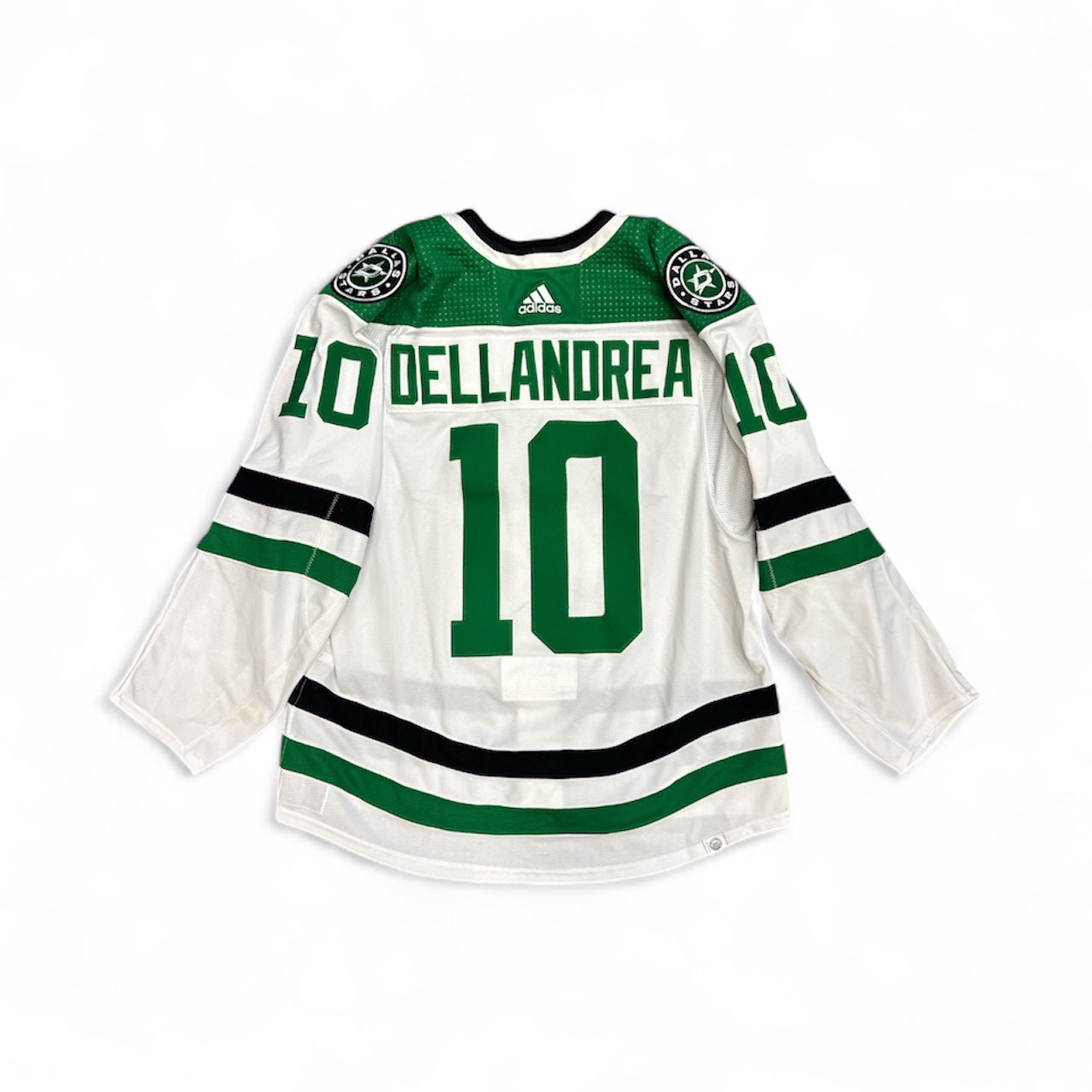 Photo of Dallas Stars #10 Dellandrea Game Worn Jersey Away White - Back View