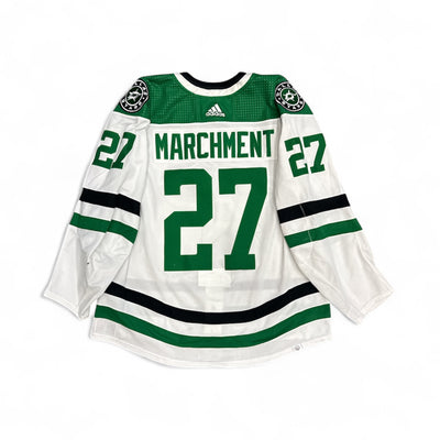 Photo of Dallas Stars #27 Marchment Game Worn Away Jersey - Back View