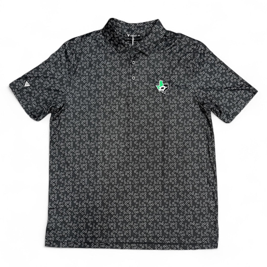 Photo of Dallas Stars Levelwear Frost Polo in Black - Front View
