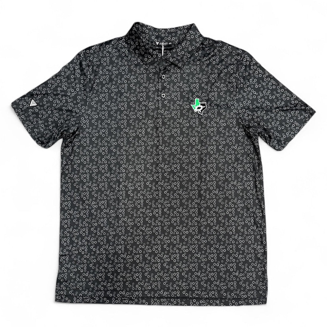 Photo of Dallas Stars Levelwear Frost Polo in Black - Front View