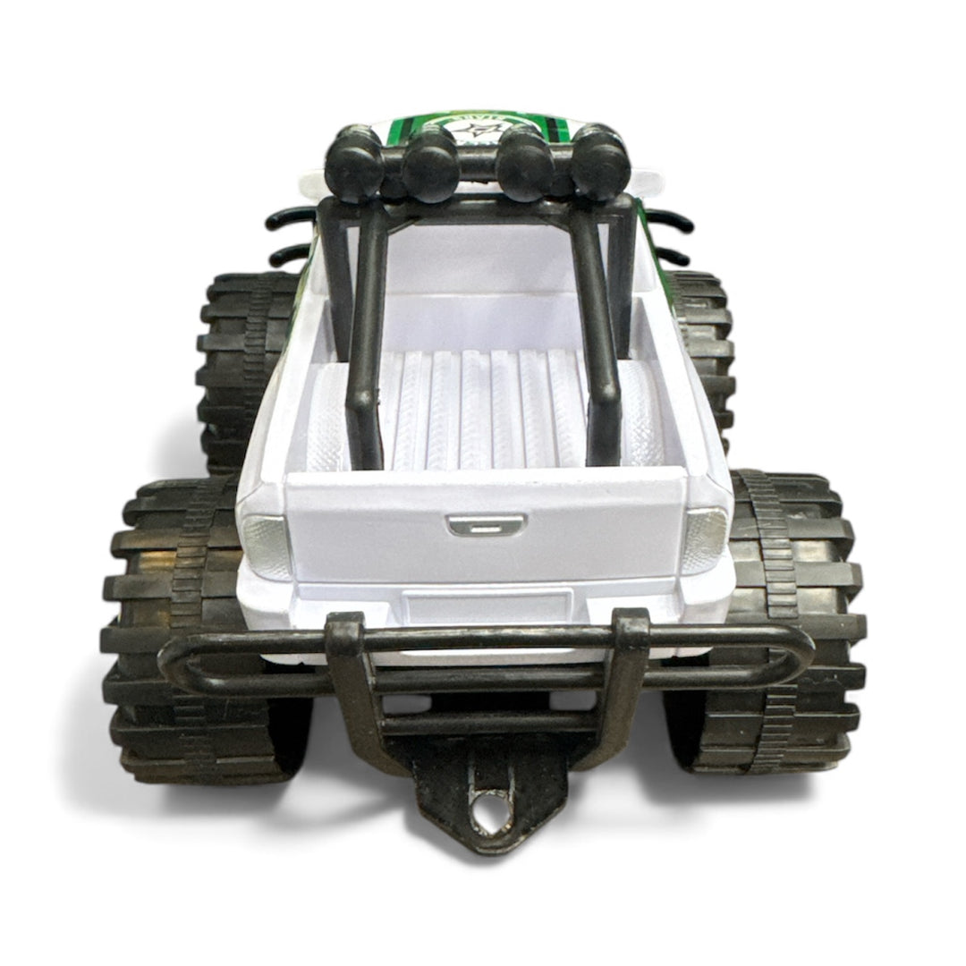 Dallas Stars Toy monster truck with large wheels on a white background back view