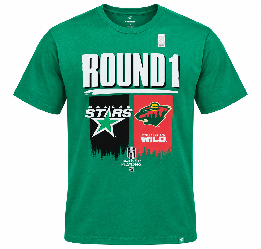 DALLAS STARS FANATICS 2026 ROUND 1 PLAYOFF MATCH UP TEE