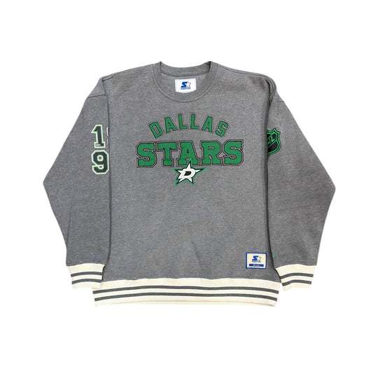 Grey Dallas Stars sweatshirt with logo on a white background