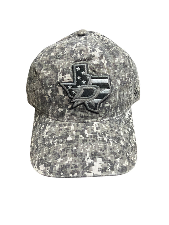Digital camouflage cap with a Dallas Stars logo on a white background