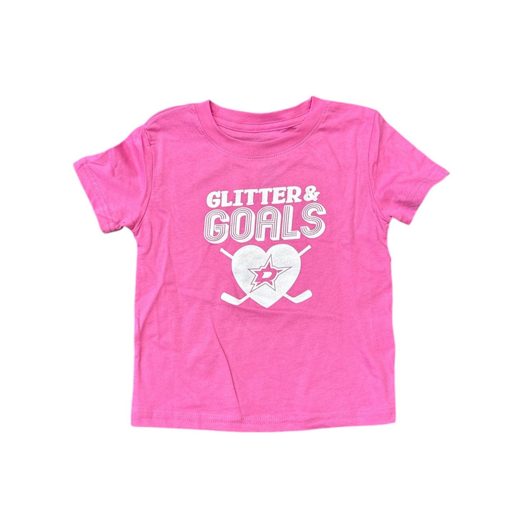 PHOTO OF DALLAS STARS GIRLS TSHIRT IN PINK - FRONT VIEW