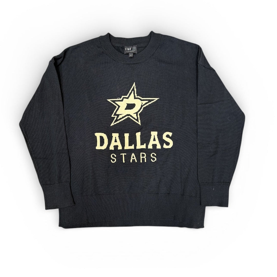 Black sweatshirt with Dallas Stars logo on a white background