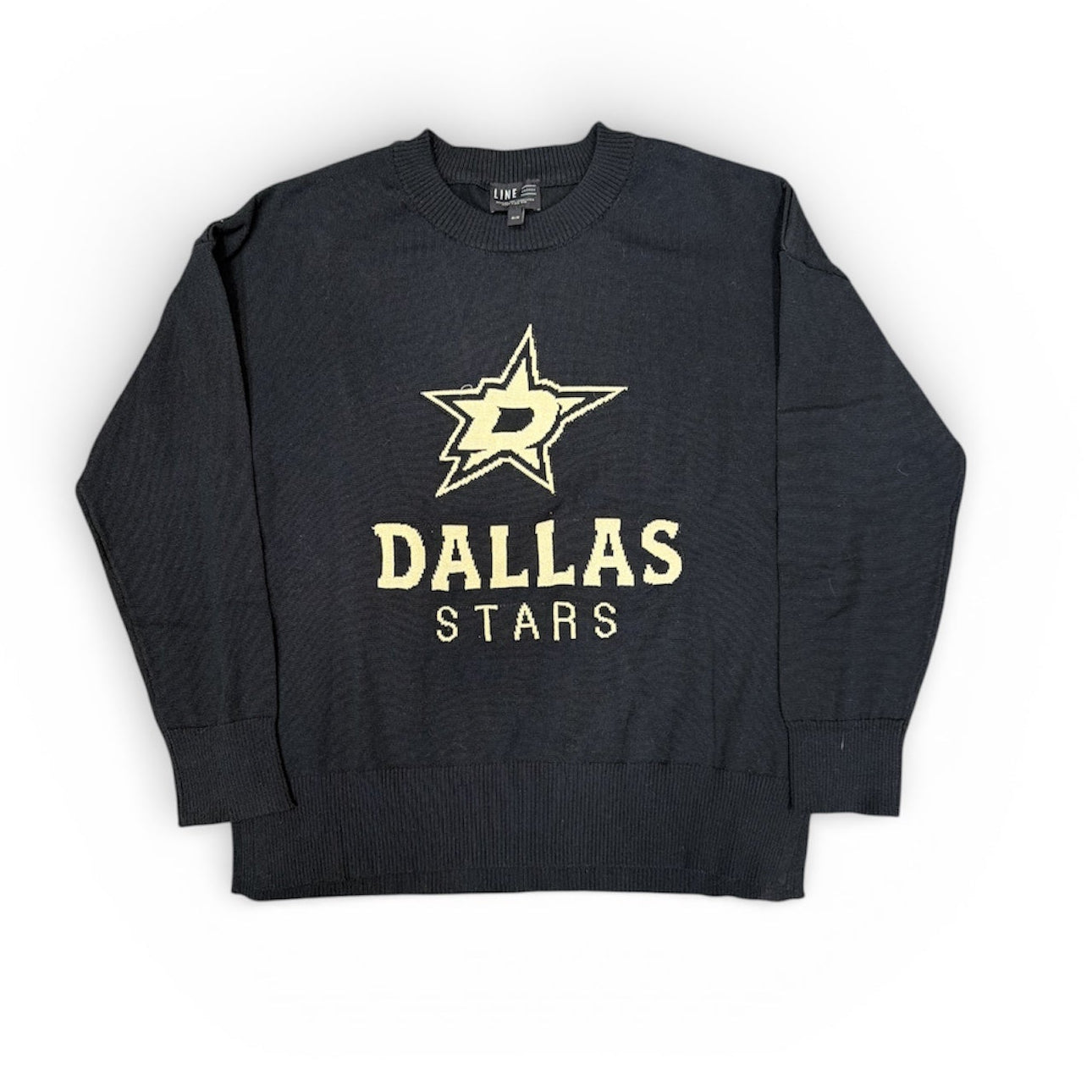 Black sweatshirt with Dallas Stars logo on a white background