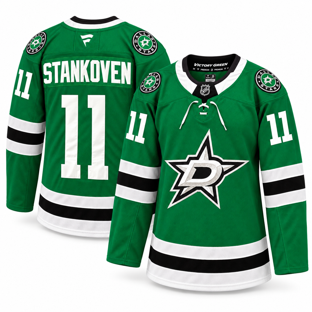 DALLAS STARS FANATICS HOME LOGAN STANKOVEN PREMIUM JERSEY